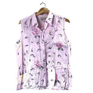 Vintage Women's Floral Embroidered Tantrums Tank Top L